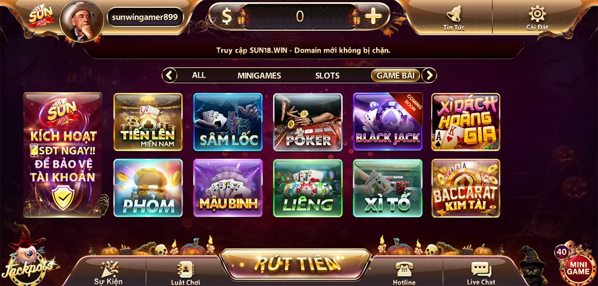 Game bài hấp dẫn tại Sunwin