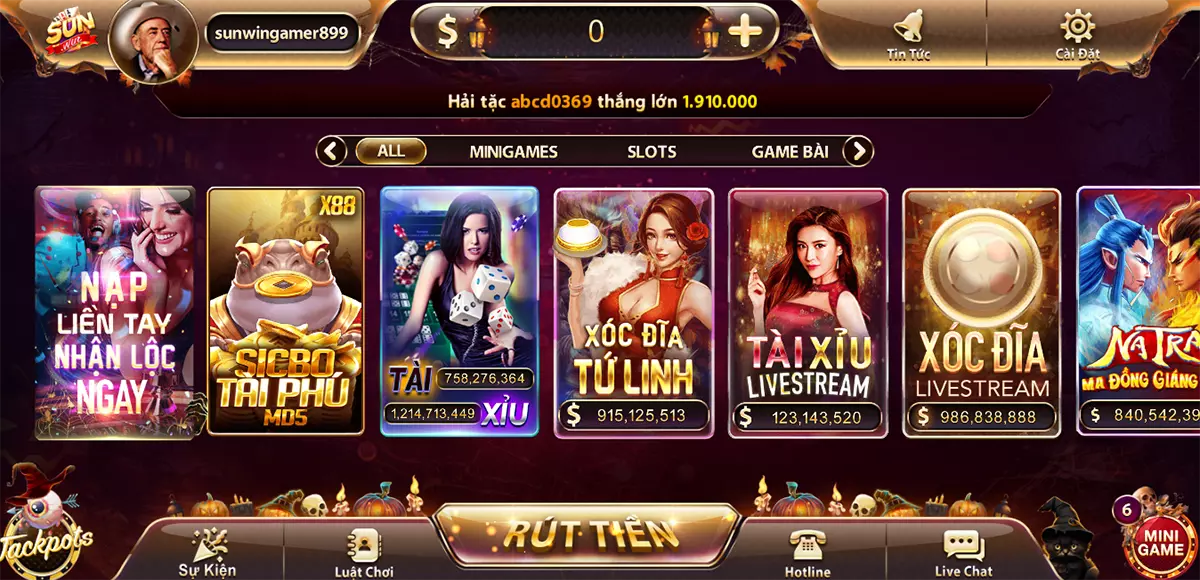 Game Casino trực tuyến tại Sunwin